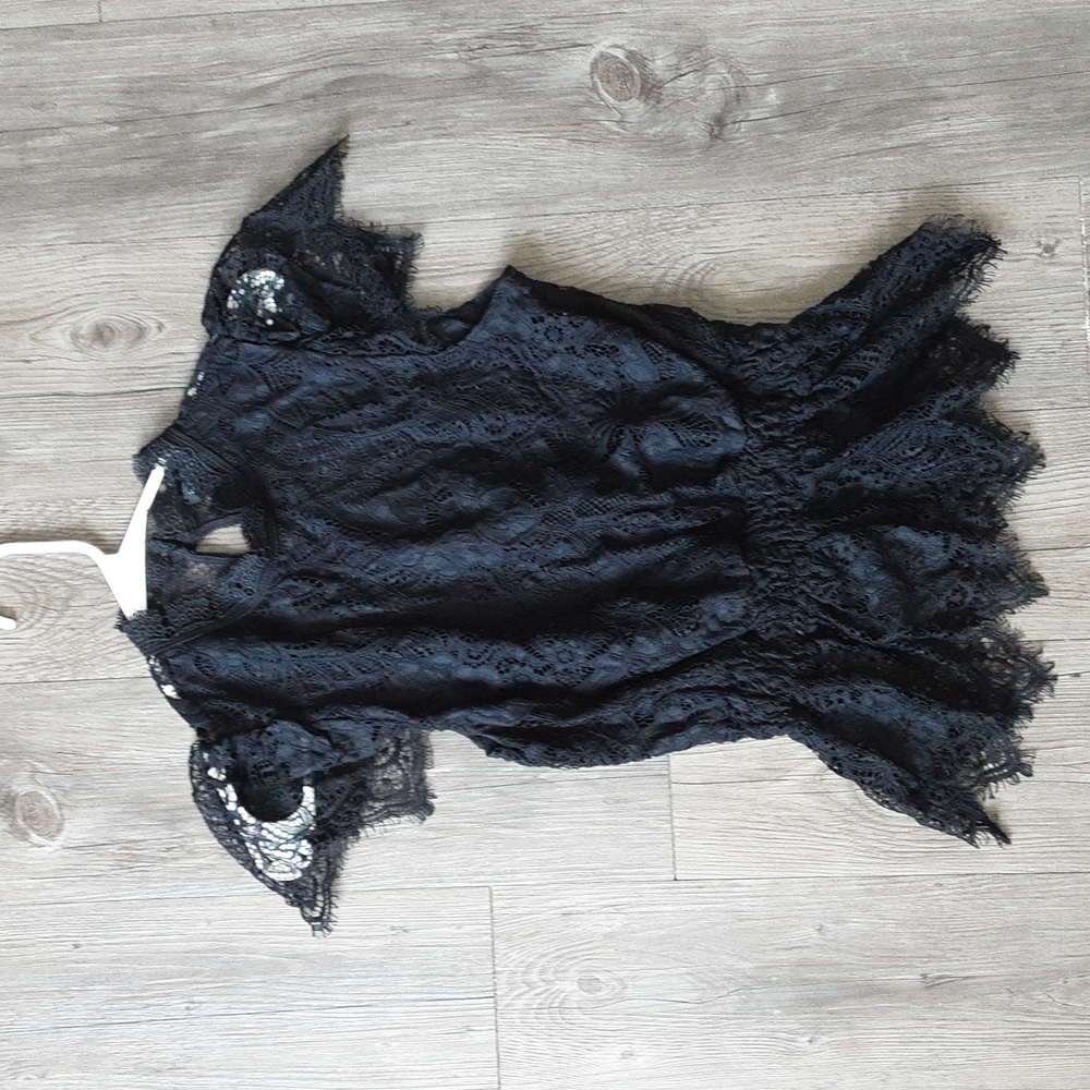 Black lace top